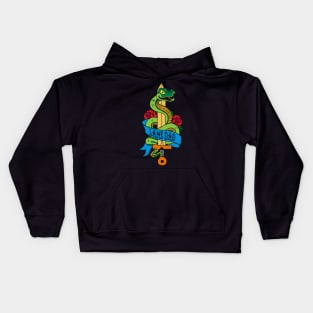 New School Snake & Dagger Tattoo Kids Hoodie